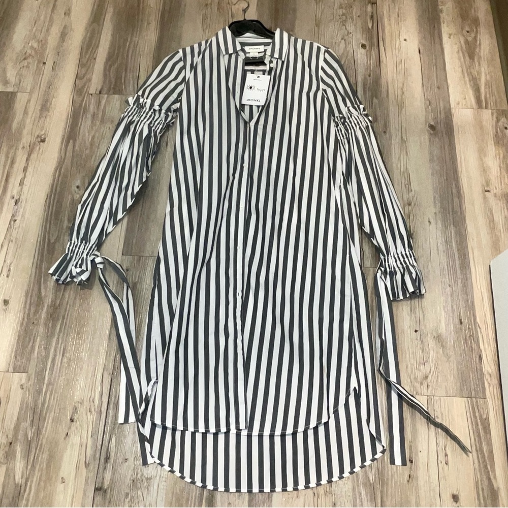 Womens Monki Woven LS Dress Shirt Size XS